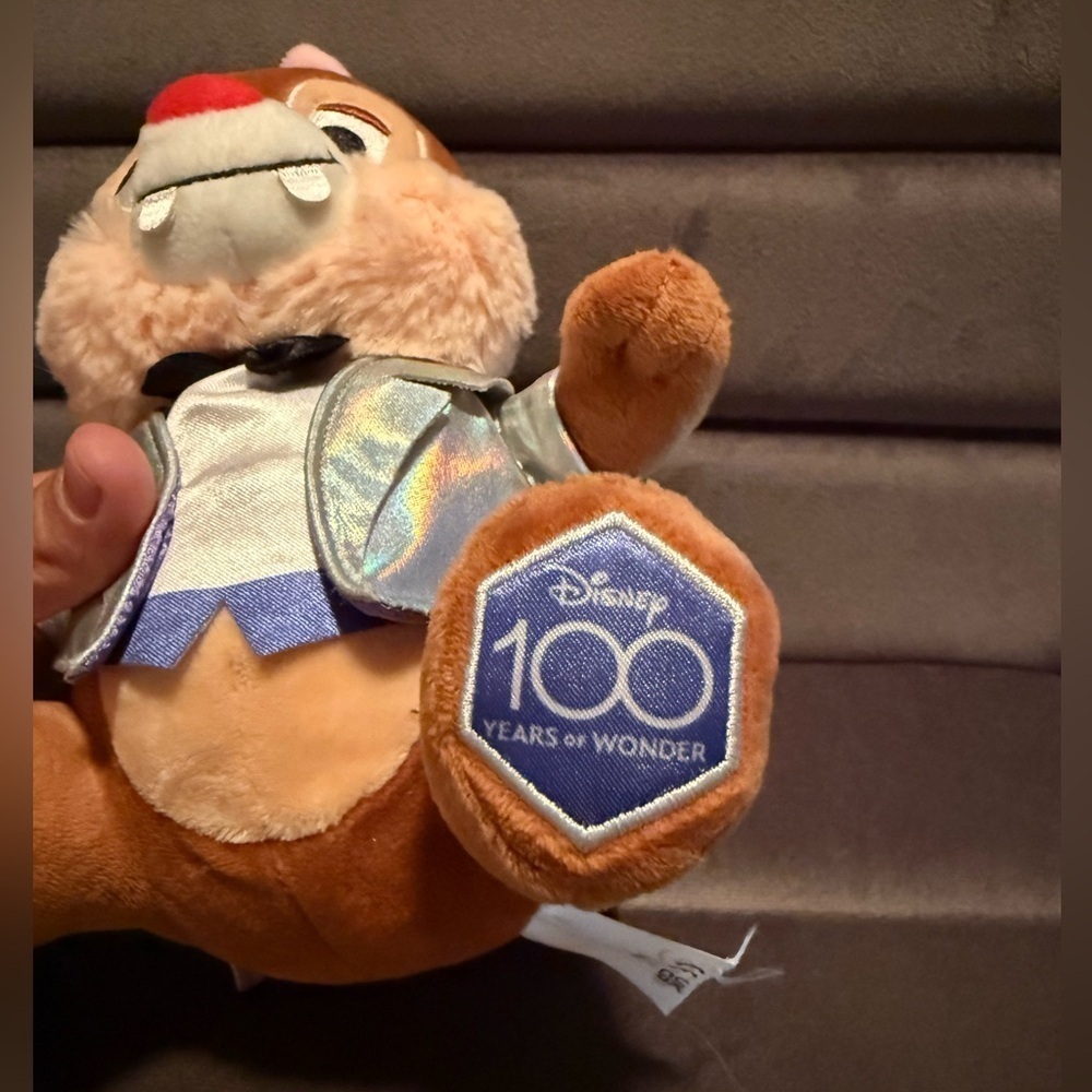Disney Dale Plush with Silver Jacket and Red Nose 8 inch 100th anniversary - Picture 2 of 4